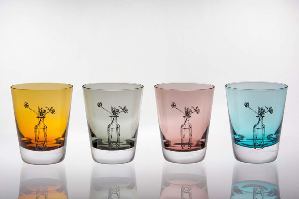 Emma Britton Glassware Floral Tulip Tumblers