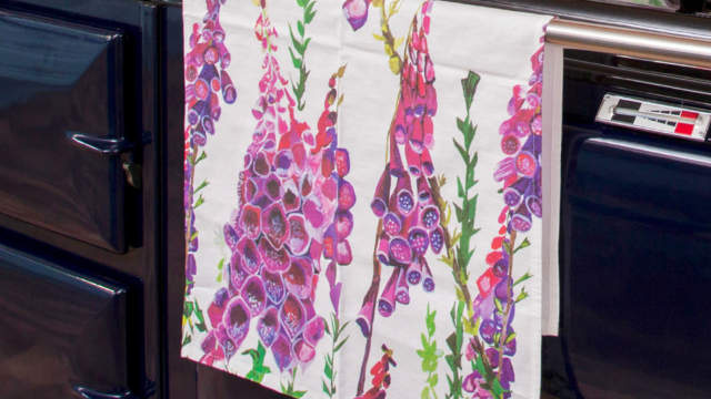 Foxglove Purple Tea Towel