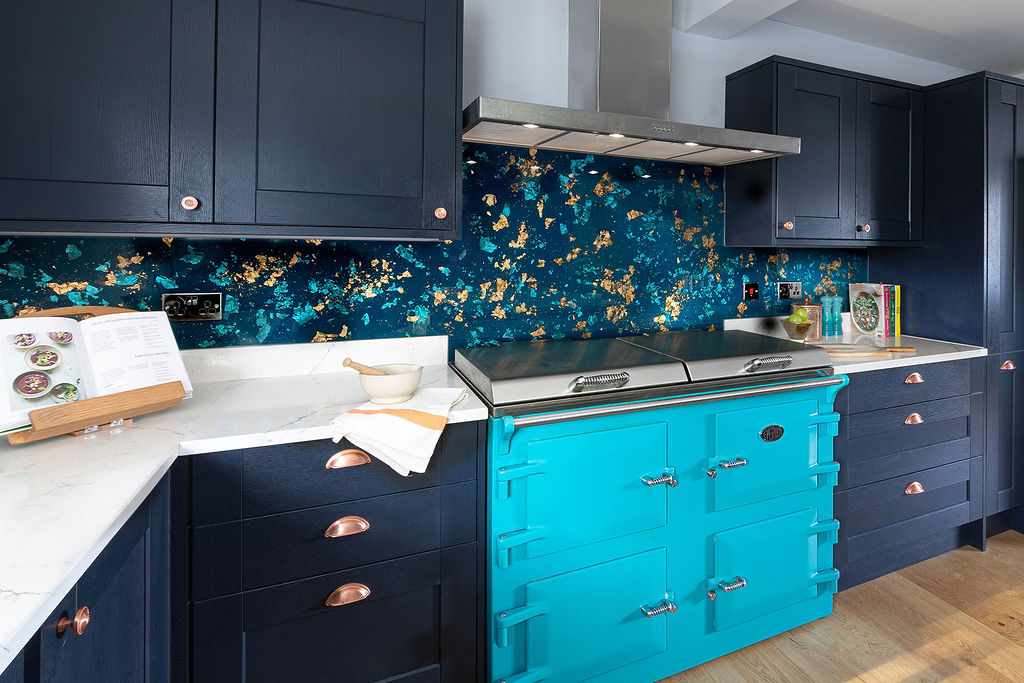 Antique Peacock Splashback - Heritage Luxe Collection - Emma Britton Splashbacks