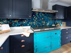 Metallic Splashbacks by Emma Britton - Heritage Luxe Collection - Antique Peacock